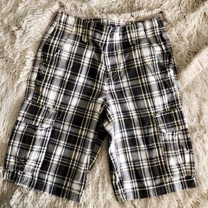 Plaid Cargo Shorts